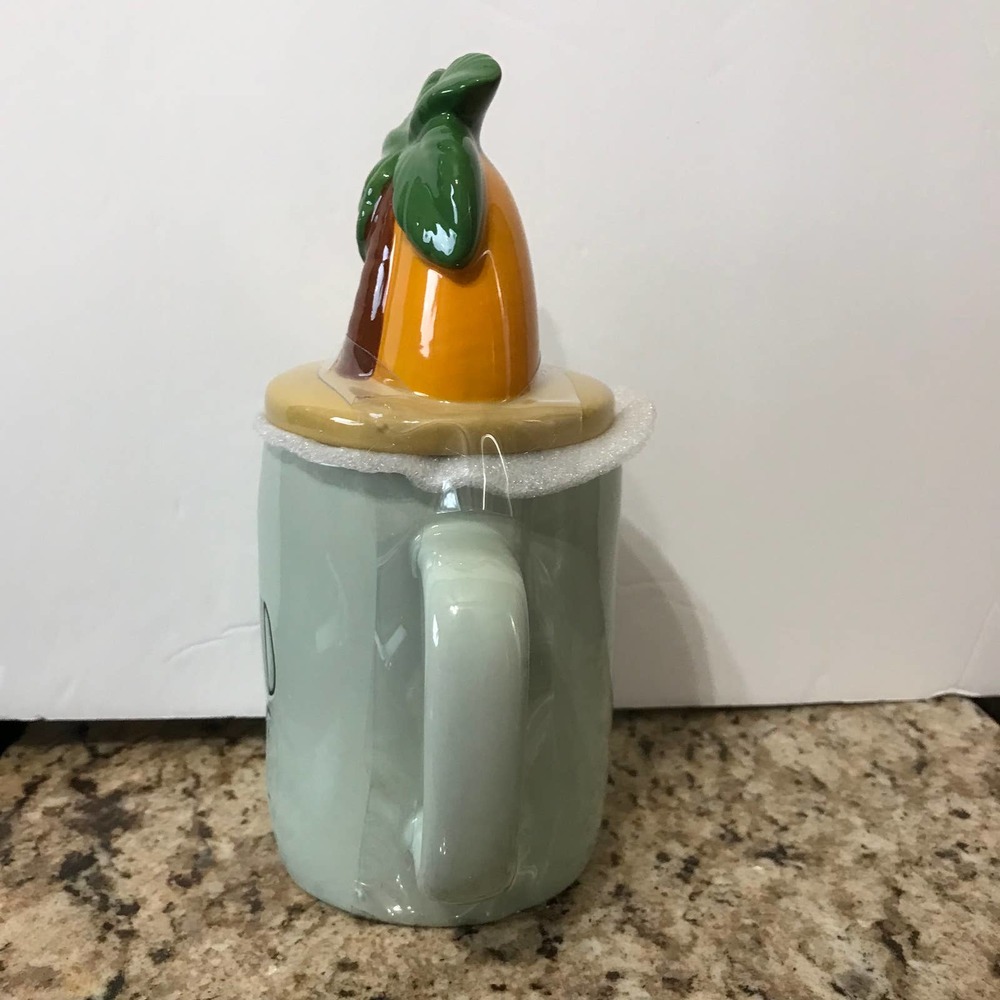 Rae Dunn On Island Time Palm Tree lidded Mug NEW - Picture 3 of 7